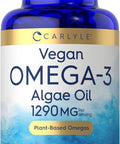 Carlyle Vegan Omega 3 Supplement | 1290 mg | 60 Softgels | Plant Based | Non-GMO & Gluten | from Algae Oil
