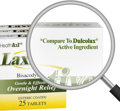 HealthA2Z Laxative Bisacodyl 5mg Gentle and Fast Overnight Relief for Constipation