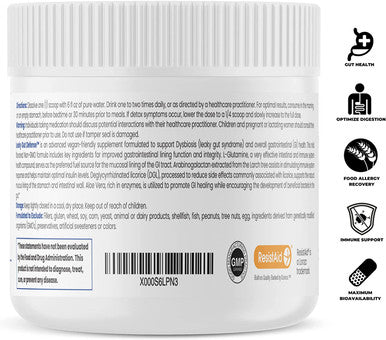 Leaky Gut Defense 30 Servings GI Repair Contains 3g LGlutamine Licorice Root deglycyrrhized Aloe Leaf Arabinogalactan SteviaFree Sweetened with Monk Fruit Pharmaceutical Grade