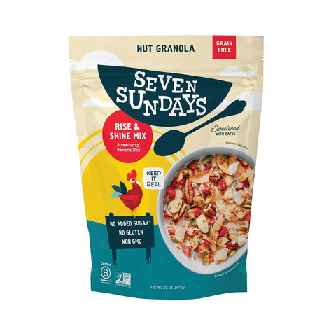 Seven Sundays Nut Granola Cereal, Day Dream Dark Chocolate Raspberry, 20 Oz Bag (Pack of 3), Grain & Gluten Free, 4g Protein, 5g Net Carbs, Keto Friendly