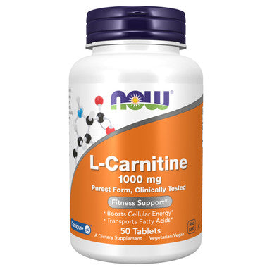 Now Foods L-Carnitine Fitness Support 1000 mg 50 Tablets