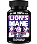 Saint Mingiano Lion'S Mane Mushroom Supplement | 120 Capsules: Alpha Brain Enhancement Of Cognitive Clarity, Focus With Our Specialty Blend 4 Mushroom Mycelium Formula