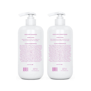 Routine Wellness Shampoo and Conditioner Set for Stronger Hair - Vegan, Clinically Tested Biotin Shampoo with Nourishing Oils and Vitamins - Rose Hips 14oz (Pack of 2)