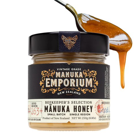 Manuka Emporium Raw Manuka Honey Packets MGO 829+ | 24 x 0.18oz Extra-Potent Snaps | Certified Monofloral New Zealand Honey | High Strength Superfood for Vitality, Recovery & Immune Support