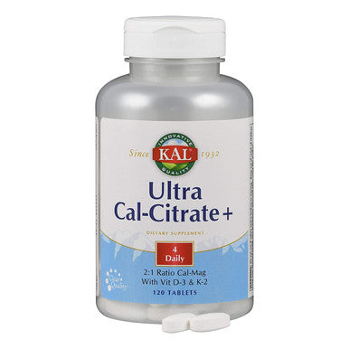 Kal Ultra Calcium Citrate Plus Tablets, 120 Count