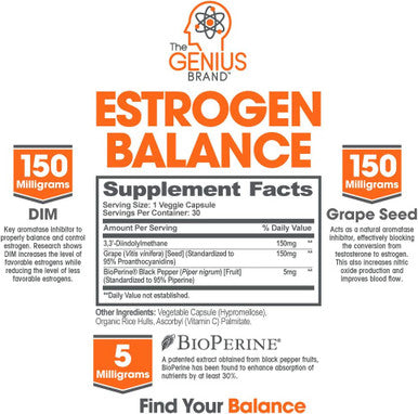 Genius Estrogen Balance 30 Veggie Pills