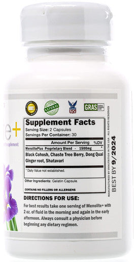 VH Nutrition MENO+ | Menopause Supplements for Women | Hormonal Support and Flash Relief | Maximum Strength Formula