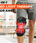 Fittyfun Knee Massager With Heat And Red Light Therapy Fsa Eligible Hsa Approved 5000Mah Cordless Knee Massager For Knee Pain Relief 60 Leds Near Infrared Knee Brace Portable Knee Wrap For Joint/Calf/Elbow
