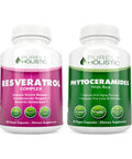 Purely Holistic Resveratrol 1450Mg + Phytoceramides Skin Therapy - Vegan Bundle - 180 + 60 Capsules - Packed With Potent Antioxidants - Made In Usa