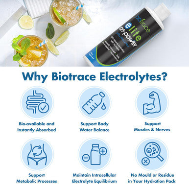 BioTrace Liquid Electrolyte Supplement, Elite Ion Power Electrolytes 8 Fl Oz