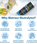BioTrace Elite Electrolyte Drops | 0 Calories 0 Sugar Rapid Hydration, Workout, Muscle Recovery | Trace Minerals Electrolytes Supplement | 30%+ More Potassium Magnesium Chloride | 4 Fl Oz