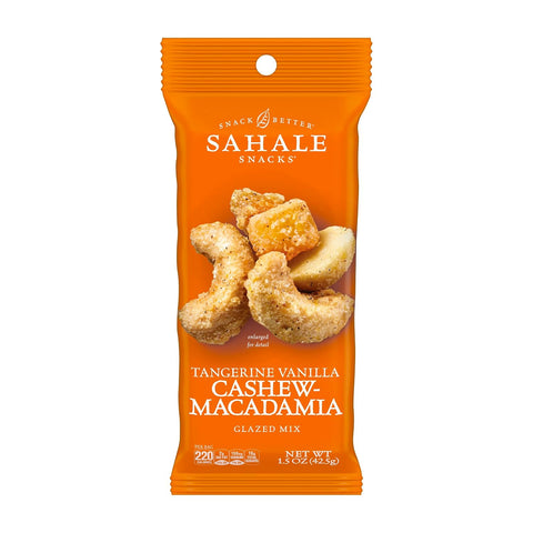 Sahale Snacks Pomegranate Vanilla Cashews, 4 oz Pouches (6 Packs) - Dry-Roasted Deluxe Mixed Nuts with Pomegranate Infused Apples & Madagascar Vanilla - Non-GMO, Kosher, & Certified Gluten-Free Snacks