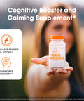 Genius Mindfulness Supplement, Nootropic Cognitive Brain Booster Enhances Memory, Focus & Energy - Calming Supplement with Ashwagan, NeuroFactor, & Blueberry Extract - 30 Veggie Capsules