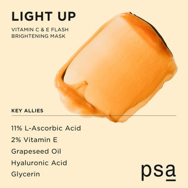 psa LIGHT UP Vitamin C & E Flash Brightening Mask