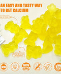 Calcium Magnesium Zinc Gummies For Adults Kids With Potassium Vitamin D3 K2 Sugar Chewable Vegan, Algae Calcium Supplements For Women Men Support Plus Bone Strength Lemon Flavor 120 Counts