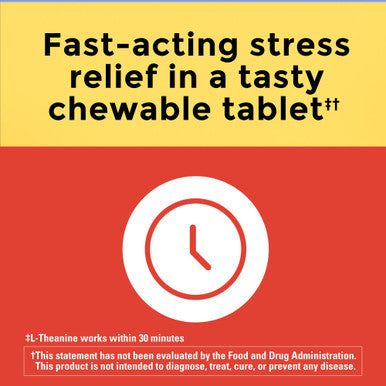 Nature Made Chewable L Theanine 200Mg L-Theanine Supplement For Stress Relief 50 Chewable Tablets 50 Day Supply