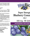 BlueRich by Natural Factors Super Strength Blueberry Concentrate Antioxidant Support for Overall Good Health 90 softgels 30 servings