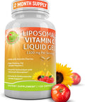 Liposomal Vitamin C Liquid Gel 1100Mg Organic Acerola Cherries Sunflower Lecithin High Potency Vitamin C Gel Drcaps For Enhanced Absorption Bioavailability 2 Month Supply Nongmo