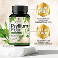 Nature'S Nutrition Psyllium Husk Capsules 1500mg Natural Soluble & Insoluble Fiber Psyllium Husk Powder Fiber Caps Supports Digestion Colon Health & Regularity Non-GMO Vegan Gluten Supplement - 180 Count
