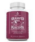 Ancestral Supplements Grass Fed Placenta (with Liver) After Birth, Nursing, Menopause & Dry Skin Support (180 Capsules)