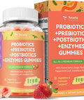 Totaria Sugar Free 5 in 1 Probiotic Prebiotic Postbiotic Gummy 36 Strains Probiotics for Women Men with Digestive Enzymes Peppermint Complete Immune Gut and Digestive Support Vegan