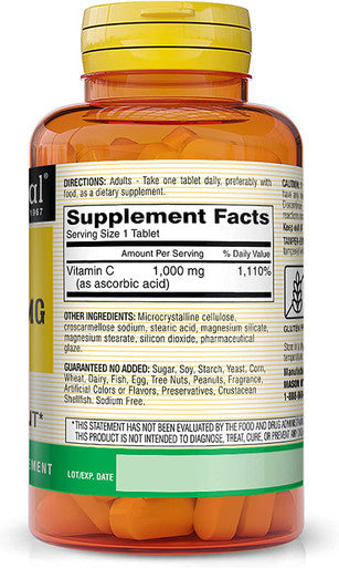 Mason Natural Vitamin C 1,000 mg - Supports Healthy Immune System, Antioxidant and Essential Nutrient, 100 Tablets (Pack of 3)