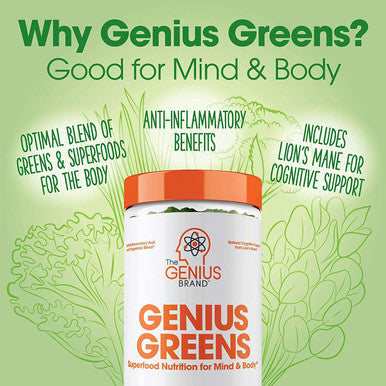 The Organic Brain & Immune Boosting Bundle with Genius Mushrooms & Greens