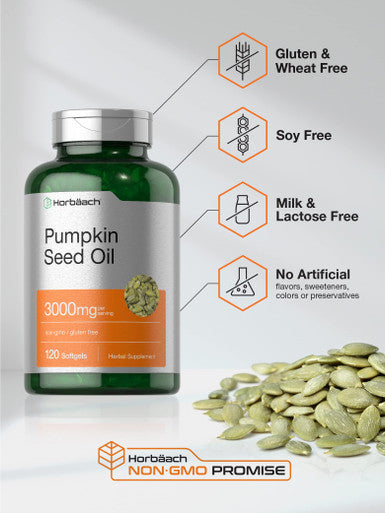 Horbaach Pumpkin Seed Oil 120 Softgel 3000Mg