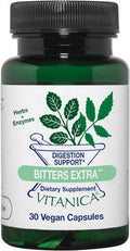 Vitanica Bitters Extra Digestion Support Vegan 30 Capsules