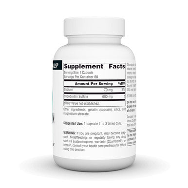Source Naturals, Chondroitin Sulfate 600mg 60 Count