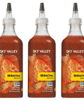 Sky Valley Sriracha Sauce - Hot Sauce, Made with Red Jalapeno Peppers, Gluten Free, Vegan, Non-GMO, Less Than 2g of Sugar per Serving, 5 Calories per Serving - Sriracha Hot Sauce, 14 Oz