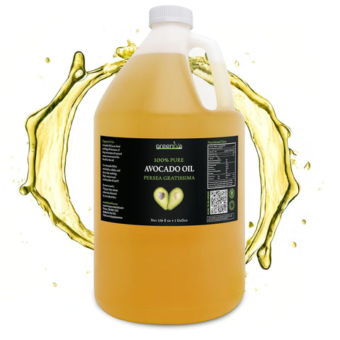 GreenIVe Avocado Oil Naturally Grown 100% Pure Natural without Additives, Clean, Cold Pressed, Non-GMO, Vegan: For Cooking, Frying, Baking and for Sauces, Dressings, Marinades, Salads (32 Ounce)