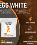 BulkSupplements Egg White Protein Powder (Egg White Powder) - Unflavored, Dairy Free, Lactose Free Protein Powder - 24g of Protein - 30g , 8 Servings (250 Grams - 8.8 oz)