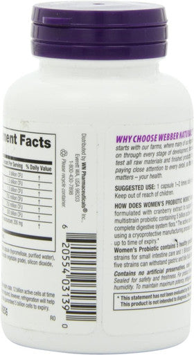 Webber Naturals Womens Probiotic Capsules 45 Count