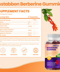 BSSTABBON Berberine Gummies With Berberine Hcl,Ceylon Cinnamon,Magnesium Glycinate Per Serving For Men And Women 60Gummies