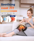 Homrelexa Corded Heated Knee Massager- Extra-Large Knee Heating Pad With 5 Vibration Modes & 3 Heating Levels Power Connection Three Timer Settings Perfect Birthday Christmas For Men Women Black