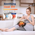 Homrelexa Corded Heated Knee Massager- Extra-Large Knee Heating Pad With 5 Vibration Modes & 3 Heating Levels Power Connection Three Timer Settings Perfect Birthday Christmas For Men Women Black