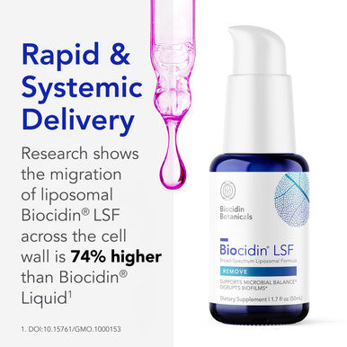 Biocidin LSF for Gut Cleanse Detox and Biofilm Defense Support Potent Broad-Spectrum Liposomal Formula for Rapid Absorption Promote Gut Health Microbial Balance and Mental Clarity 1.7 Fl Oz