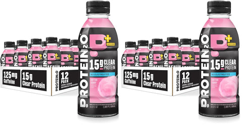 Protein2o 15g Whey Protein Isolate Hydration Drink Plus Energy & Focus, 350mg of Electrolytes, Vitamins B5 & B6, Sugar Free, Energy Variety Pack, 16.9 oz Bottle (Pack of 12)
