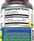 Amazing Nutrition Formulas Alpha GPC Supplement | 600 Mg Per Serving | 60 Capsules | Non-GMO | Gluten | Made in USA