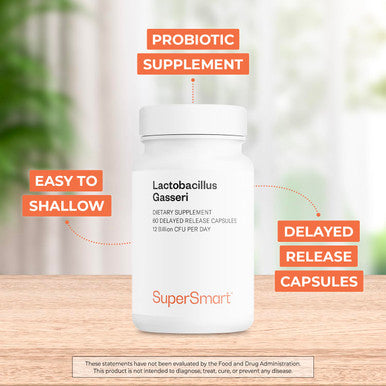 Supersmart Lactobacillus Gasseri 200 mg 6 Billion MicroOrganisms cfu Per Day Restores The Balance of intestinal Microflora Probiotic Strain NonGMO Gluten Free 60 Dr Capsules