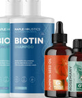 Maple Holistics Volumizing Hair Care Set - Biotin Shampoo And Conditioner With Rosemary Essential Oil And Pumpkin Seed Oil