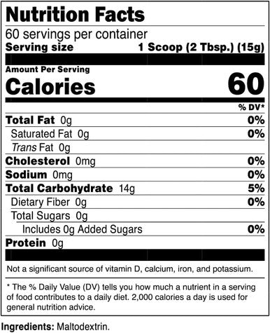Primaforce Maltodextrin Powder (2 Pounds Unflavored) - Food Grade Maltodextrin Powder for Increased Workout Energy Gain & Endurance