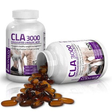 BRONSON CLA 3000 Conjugated Linoleic Acid Extra High Potency - 3,000 mg - 120 Softgels