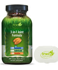 Irwin Naturals 3-In-1 Joint Formula - Joint Support Supplement With Glucosamine Chondroitin & Msm - 90 Softgels - Bundle With Pill Case - Natural Nutritional Complex For Joint Health