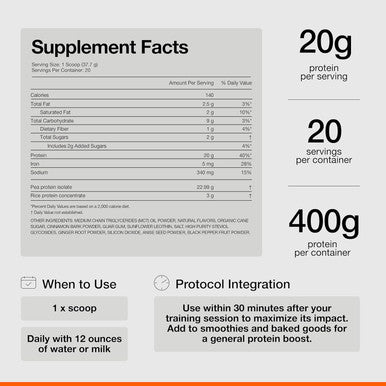 Momentous Essential Vegan Protein Powder - 20G Plant Based Protein - Nsf Certified, Gluten-Free, Non-Gmo, 20 Servings For Essential Everyday Use, Vanilla Chai