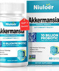 Akkermansia Probiotic, Glp-1 Probiotics For Women & Men - 10 Billion Afus + Organic Prebiotics, Digestive, Gut, Immune & Overall Health, Enhances Gut Digestive Lining Function (60 Capsules, 1-Pack)