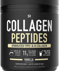 Sports Research Collagen Powder Supplement Vital for Healthy Joints Bones Nails Hydrolyzed Protein Peptides Great Keto Friendly Nutrition for Men Women Mix in Drinks Vanilla 16.9 Oz