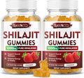 Sugar-Shilajit Gummies 1000 Mg With 85+ Trace Minerals & Fulvic Acid, Pure Himalayan Shilajit Supplement Gummies For Men & Women - Energy, Brain, Immunity - Strawberry Flavor, 120 Count