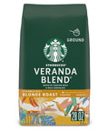 Starbucks Ground Coffee, Starbucks Blonde Roast Hot or Iced Coffee, Veranda Blend, 28 oz